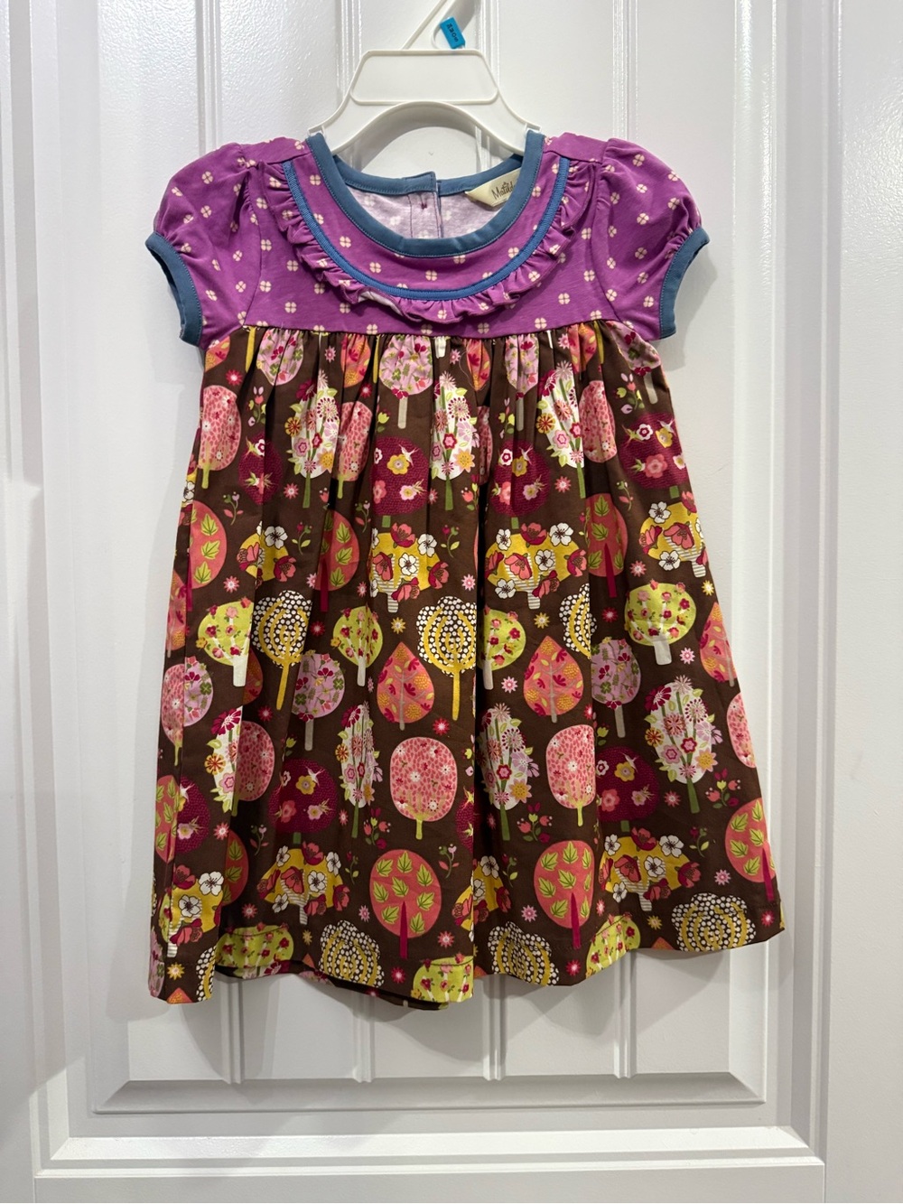 Matilda Jane Purple & Brown Tree Motif Casual Dress